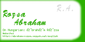 rozsa abraham business card